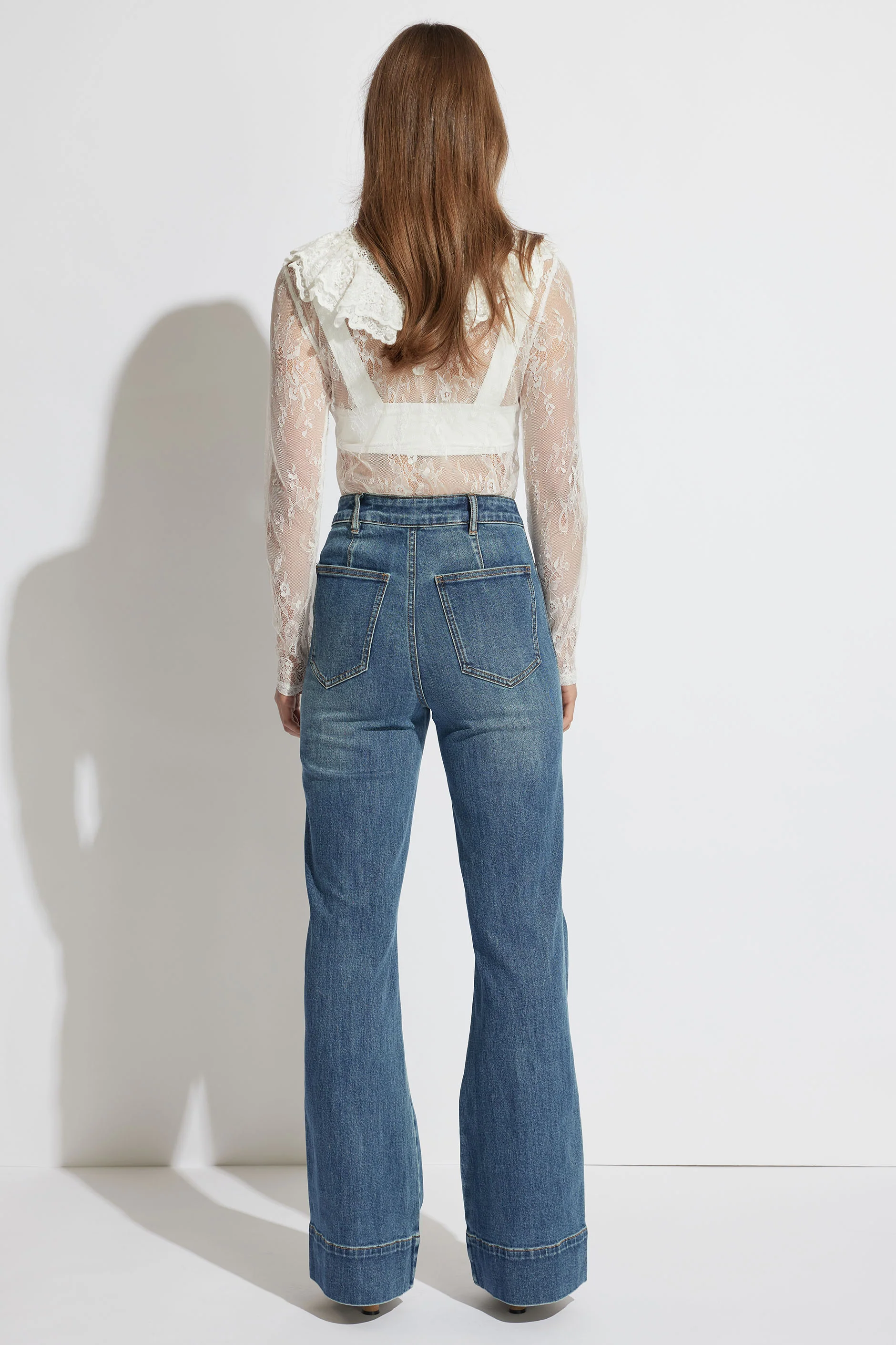 Megan Ruffle Lace Top - Image 3