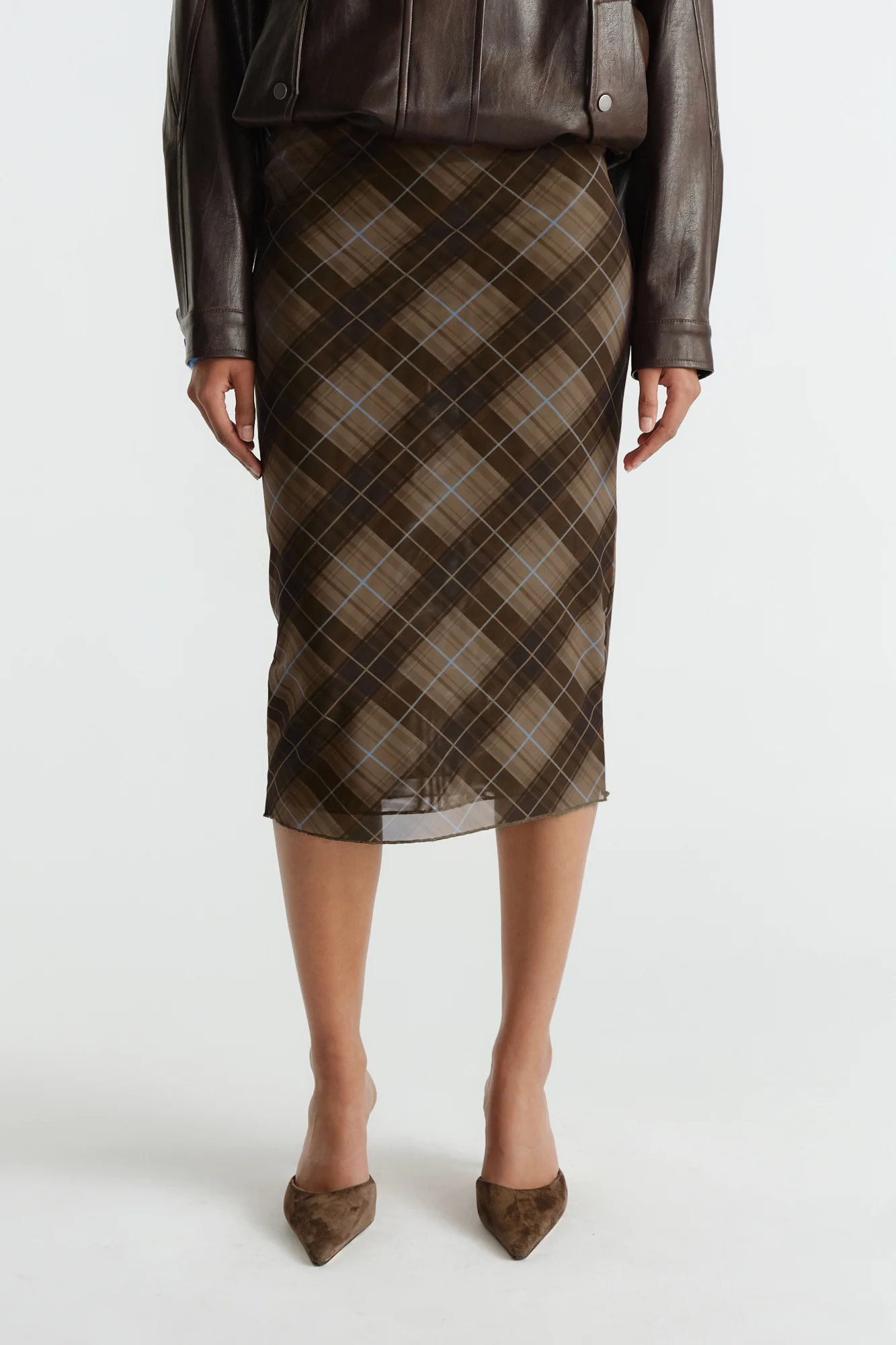 Melissa Knee Length Mesh Skirt - Image 2