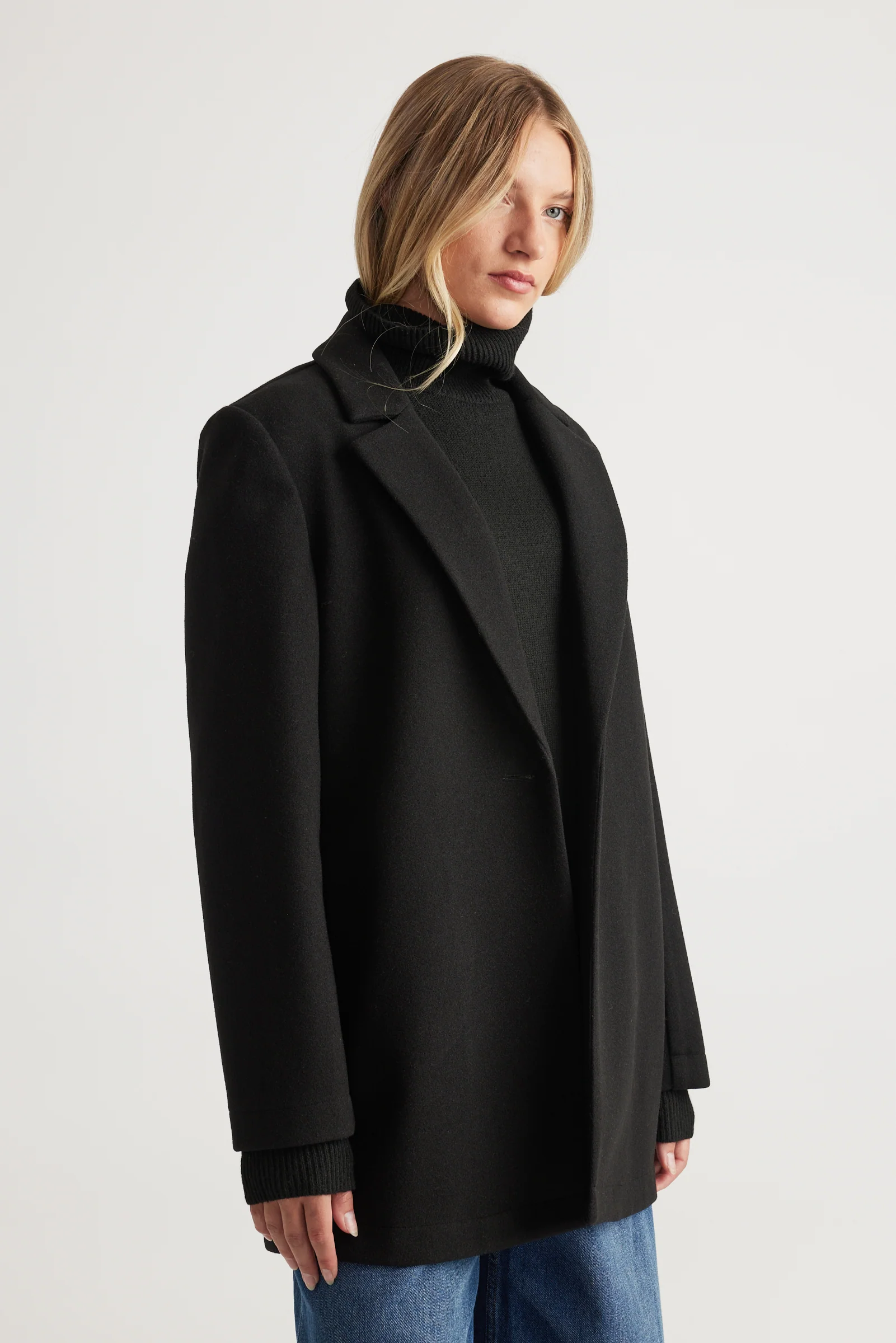 Mid Length Felt Coat - Image 2