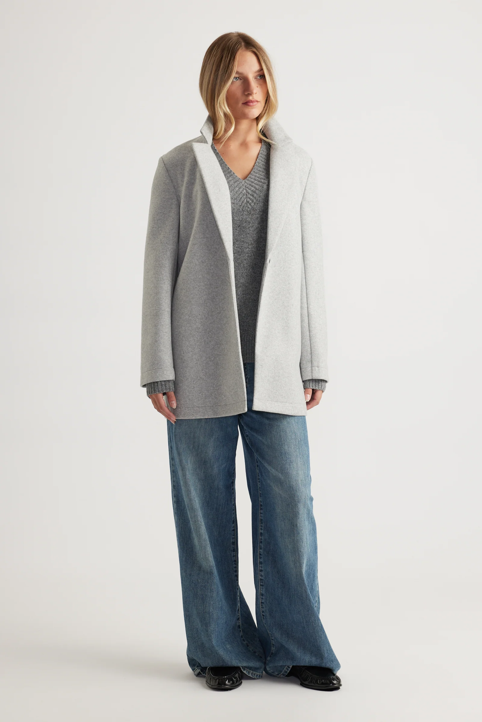 Mid Length Felt Coat