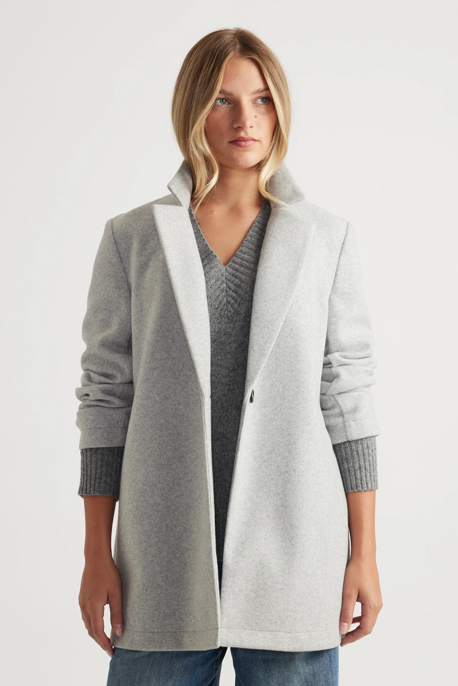 Mid Length Felt Coat - Image 2