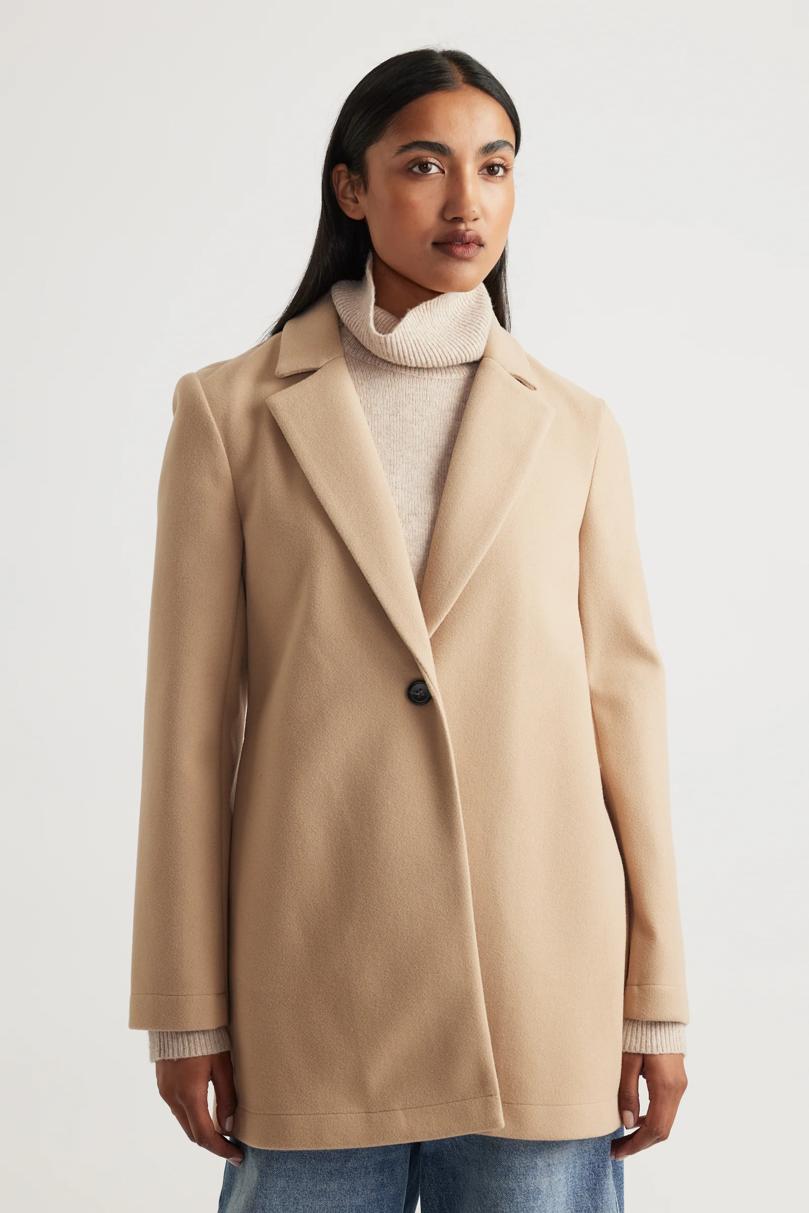 Mid Length Felt Coat - Image 2