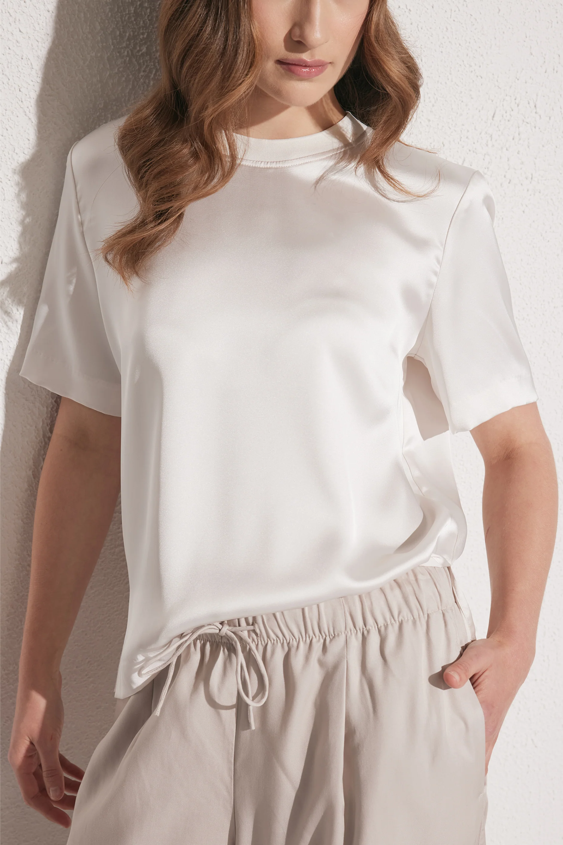 Phoebe Satin Tee - Image 2