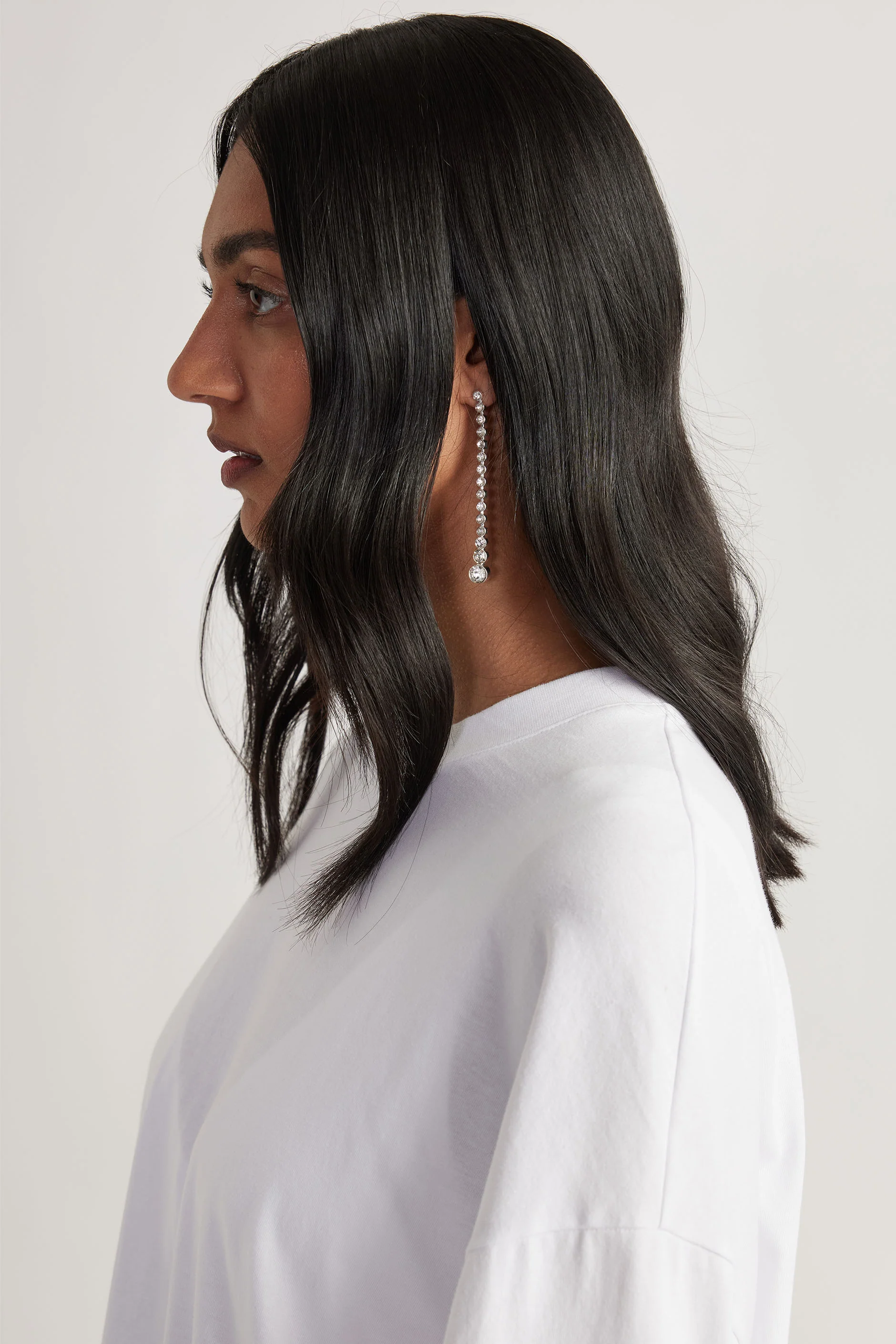 Poppy Diamante Line Earrings - Image 2
