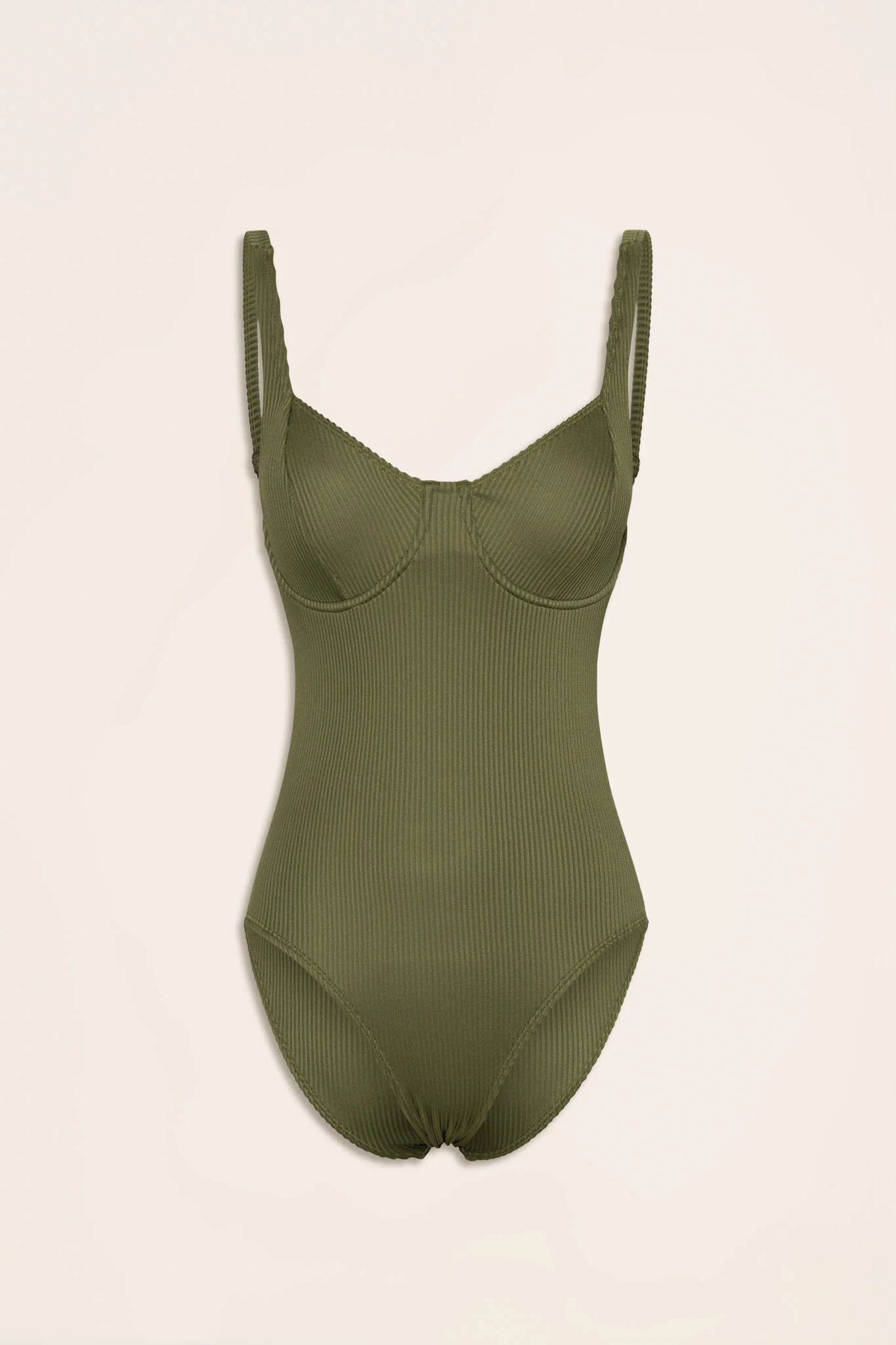 Rib Underwire One Piece - Image 9