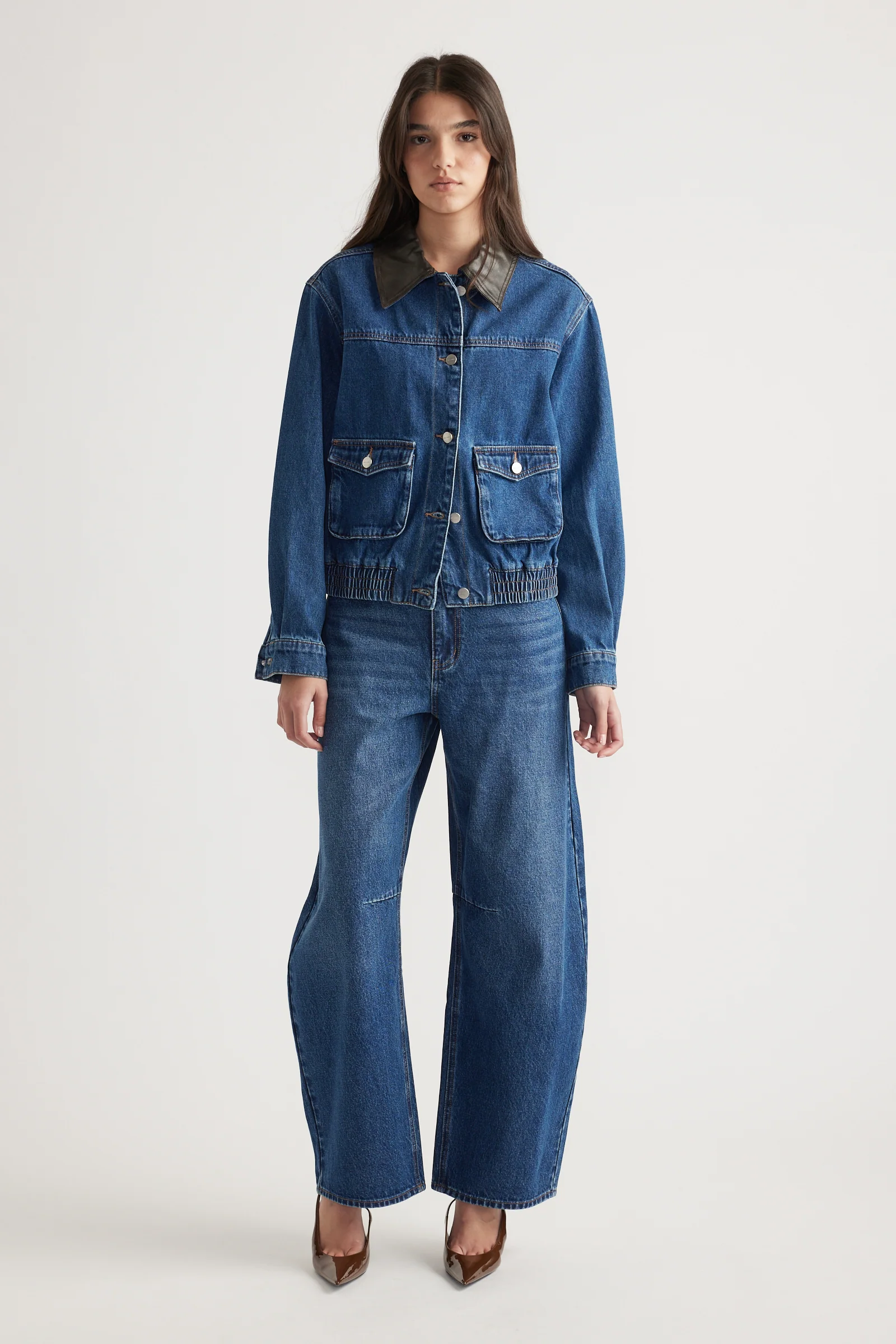 Romi Contrast Denim Jacket - Image 2