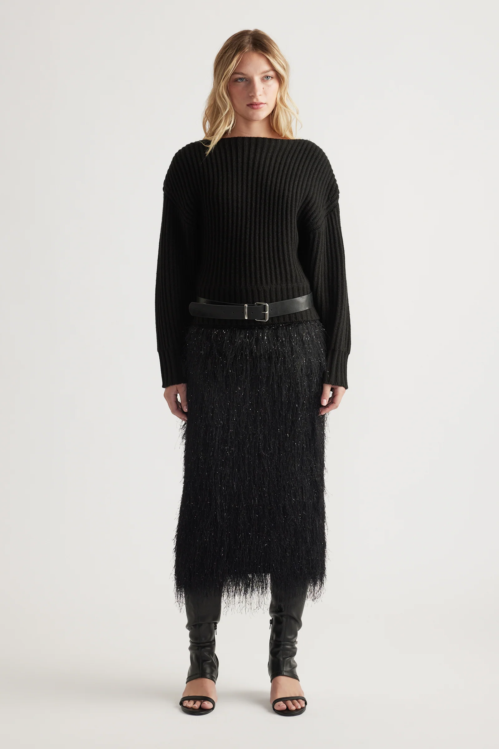 Rose Drop Shoulder Knit Jumper