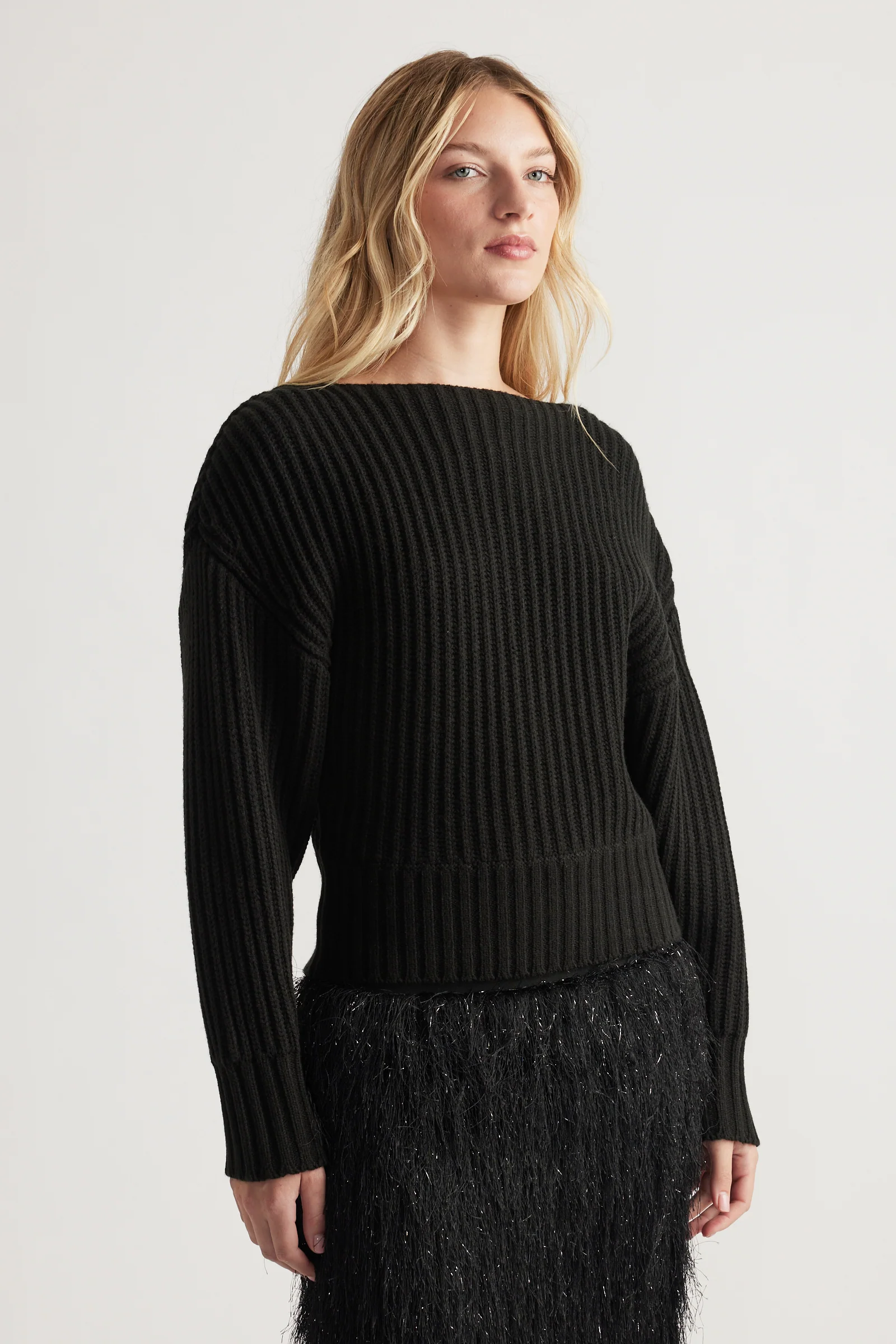 Rose Drop Shoulder Knit Jumper - Image 2