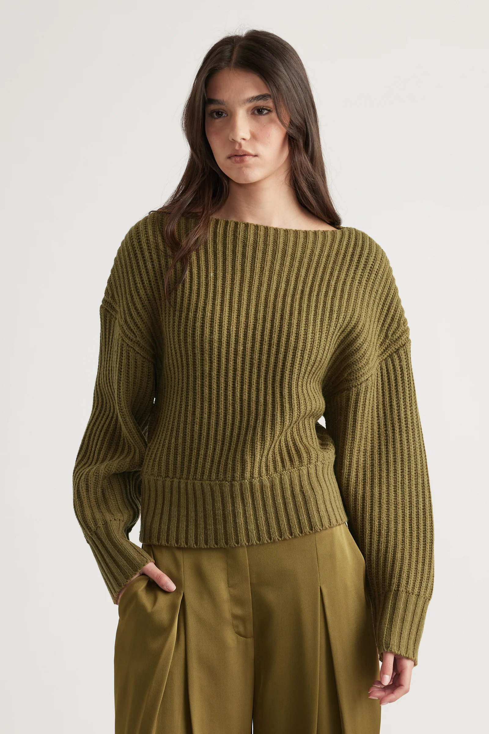 Rose Drop Shoulder Knit Jumper - Image 2