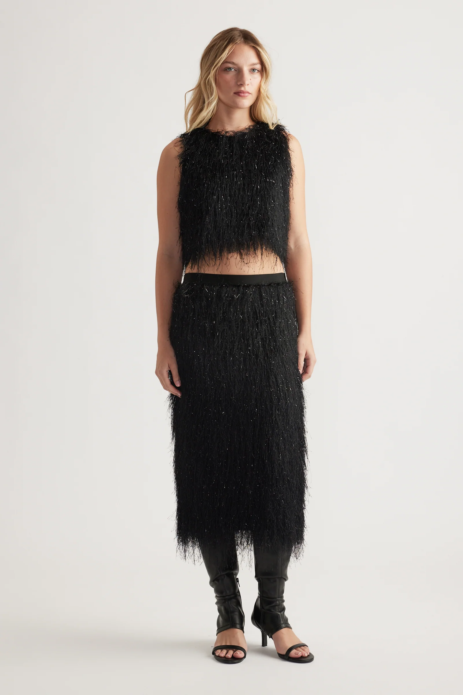 Rue Lurex Fringed Shell Top