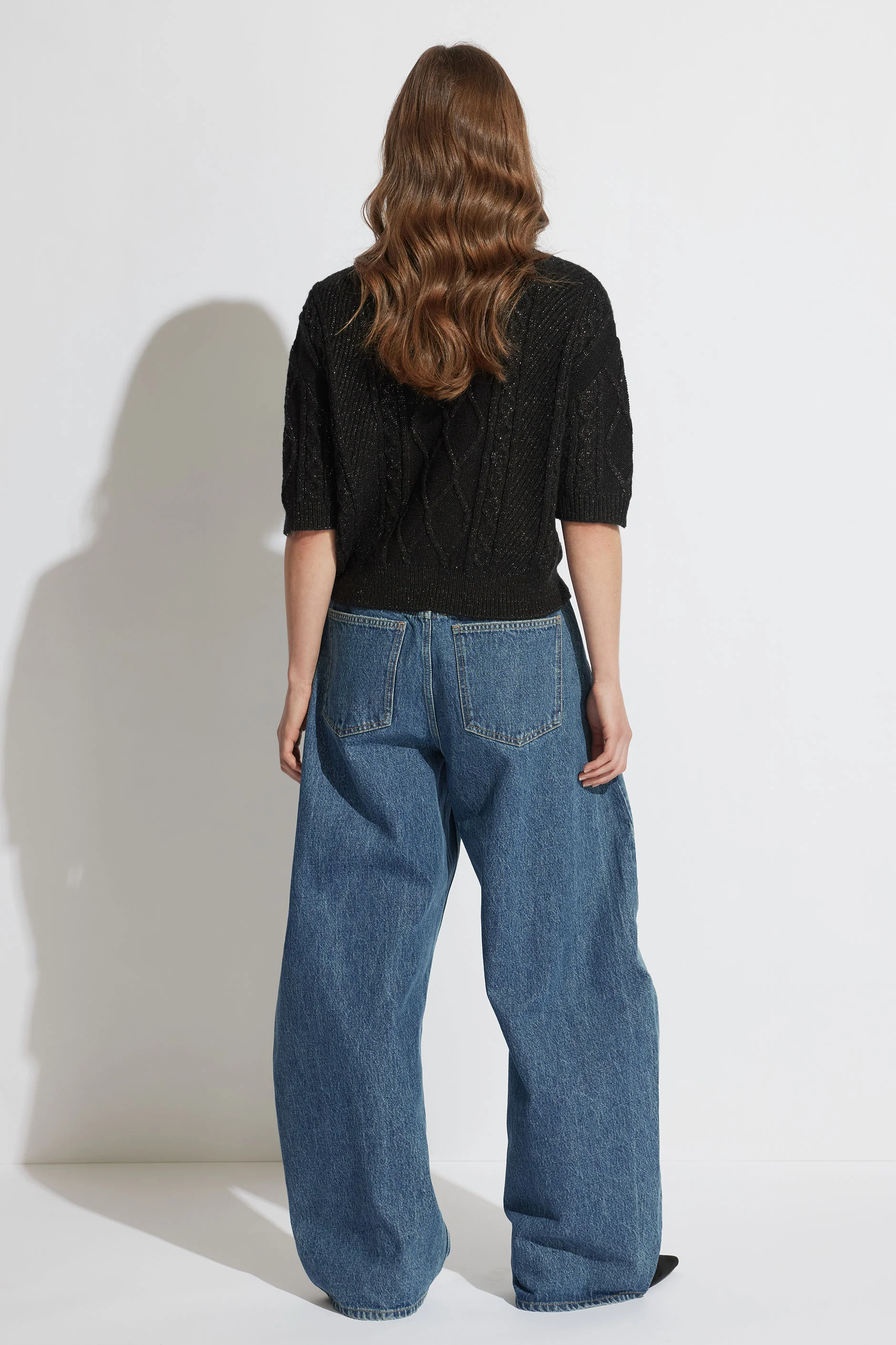 Sasha Lurex Cable Knit Jumper - Image 4
