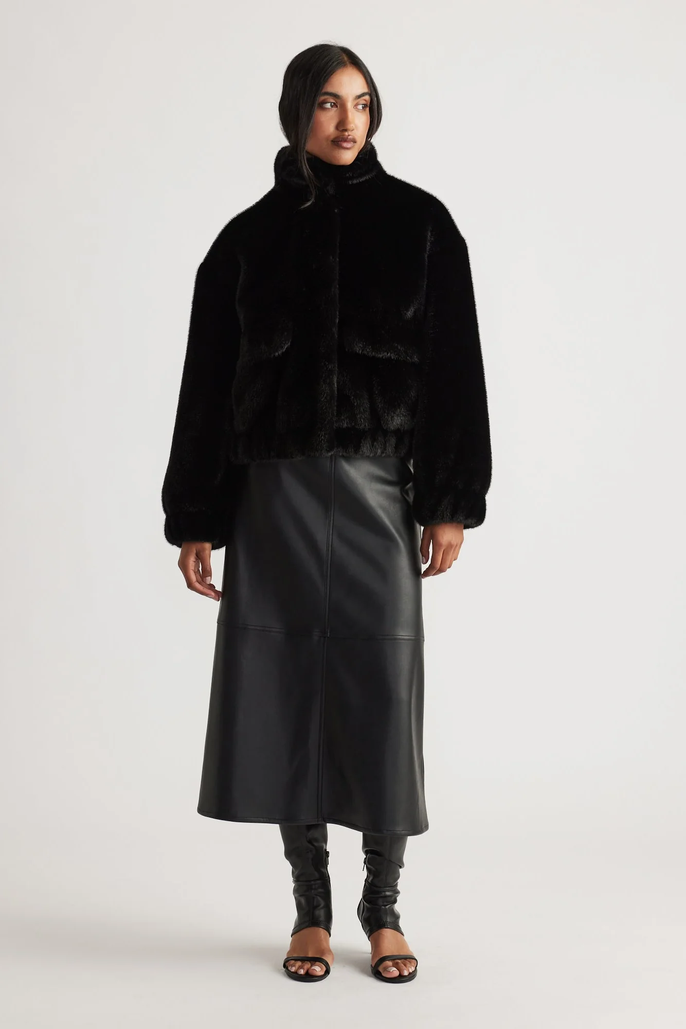 Saylor Faux Fur Bomber Jacket