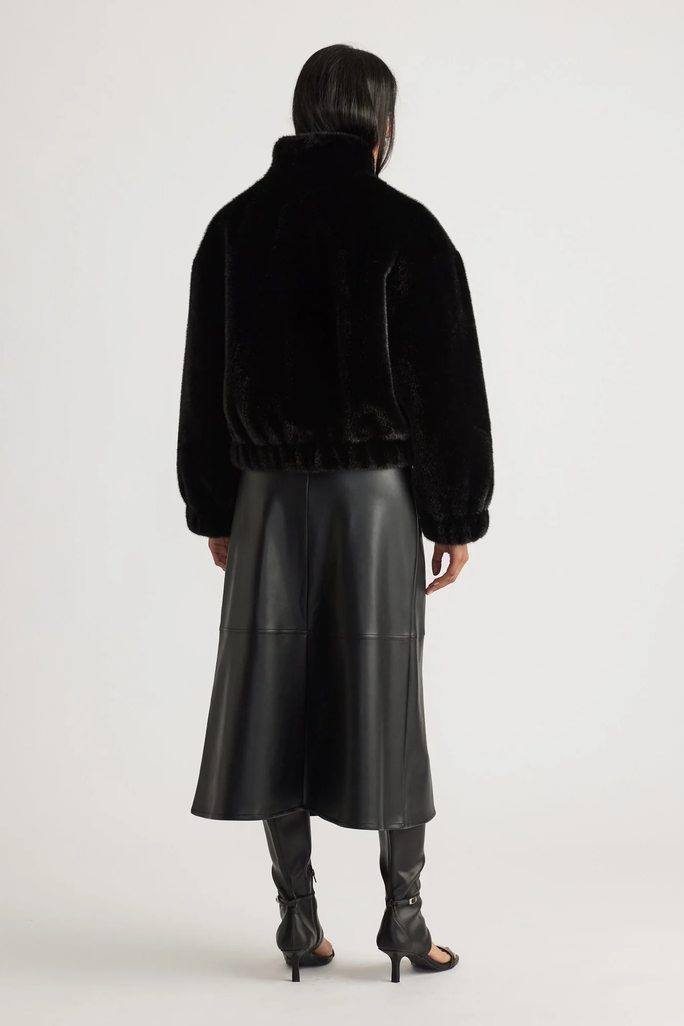 Saylor Faux Fur Bomber Jacket - Image 3