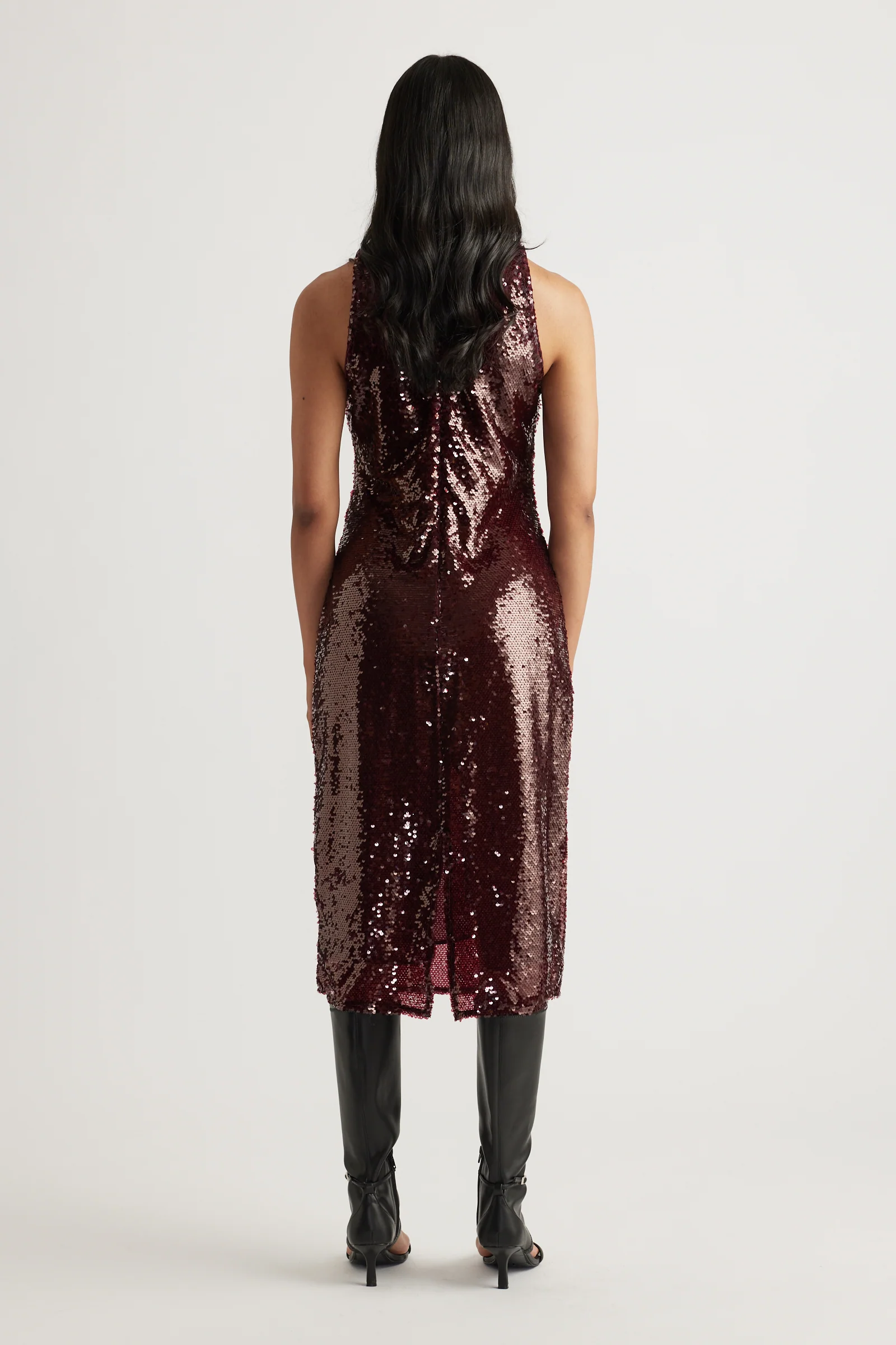 Selena Sequin Midi Dress - Image 3