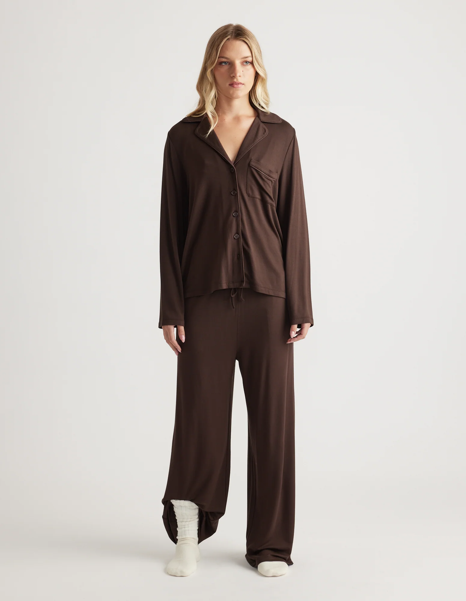 Sleep Jersey Wide Leg Pant