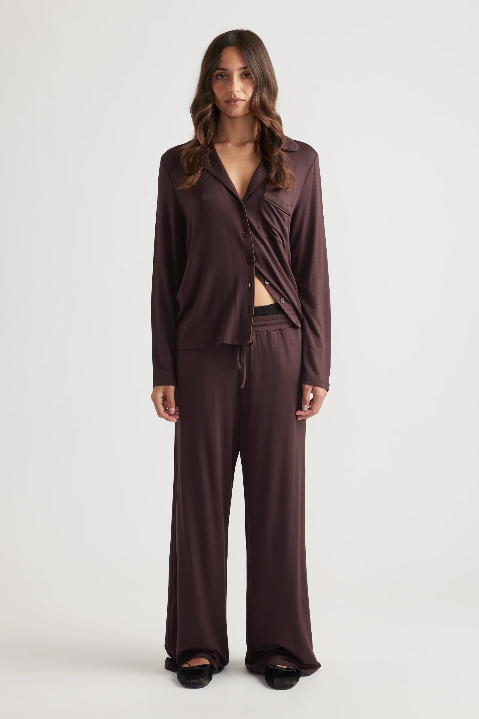 Sleep Jersey Wide Leg Pant