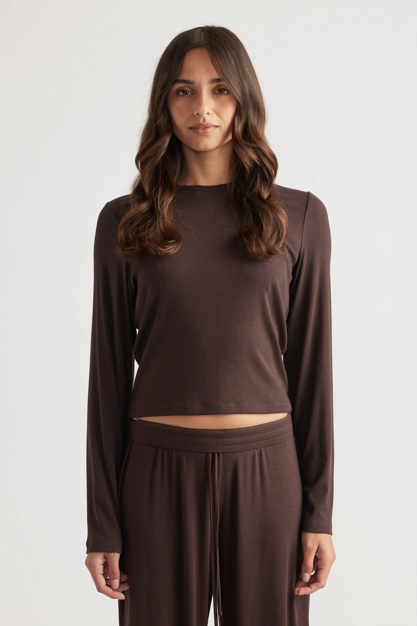 Sleep Long Sleeve Ribbed Top - Image 2