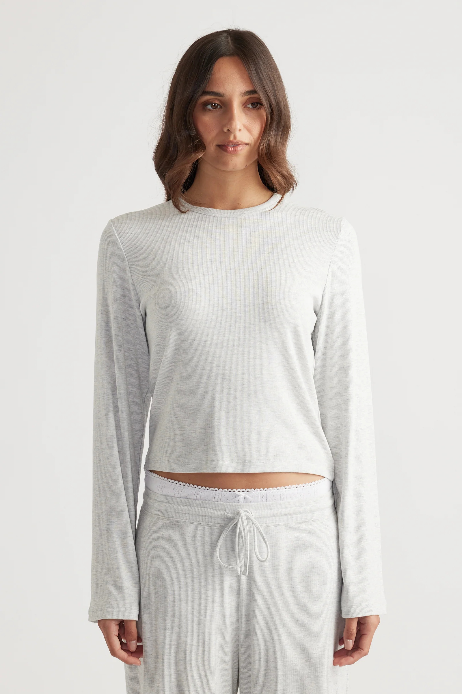Sleep Long Sleeve Ribbed Top - Image 2