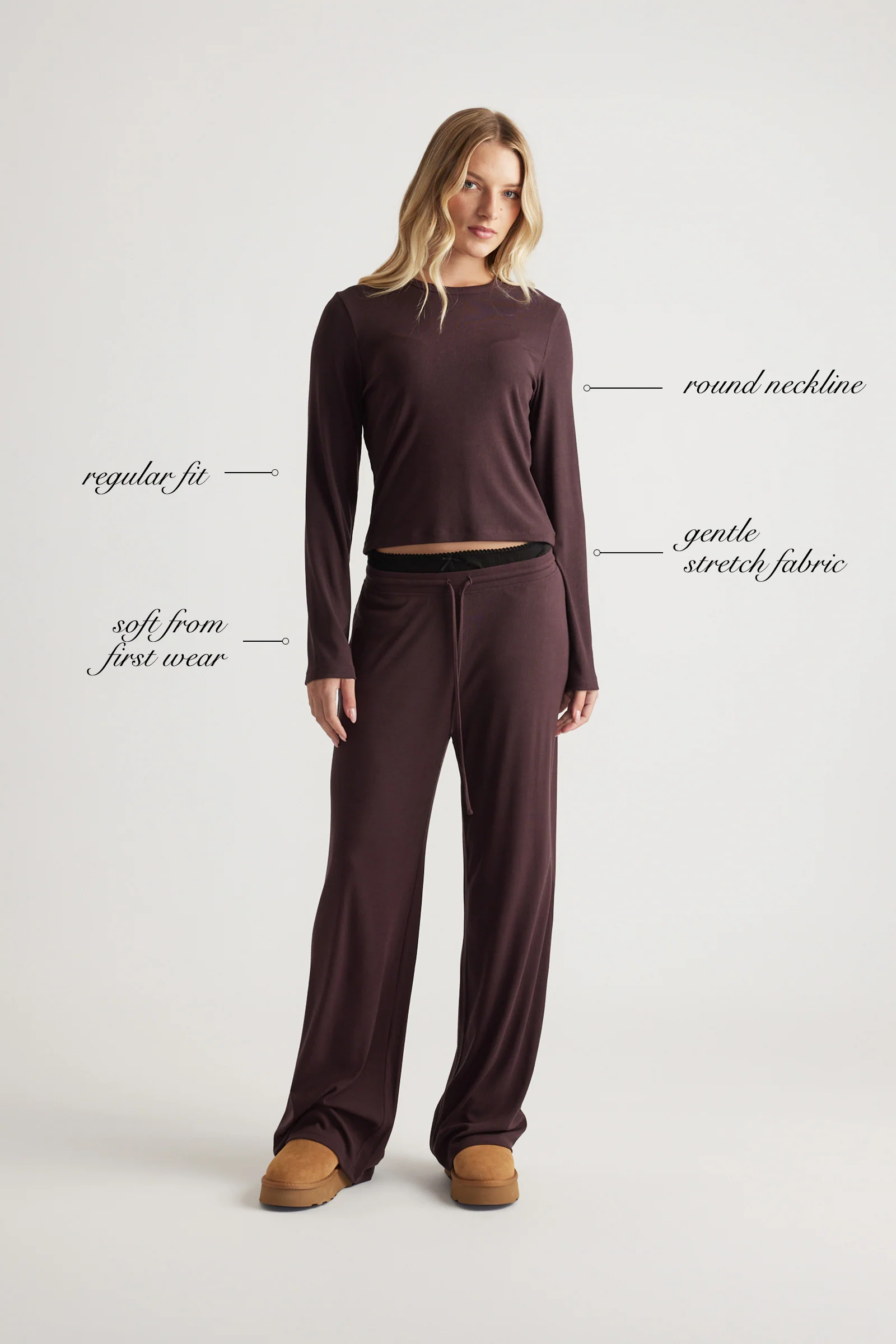 Sleep Long Sleeve Ribbed Top - Image 5