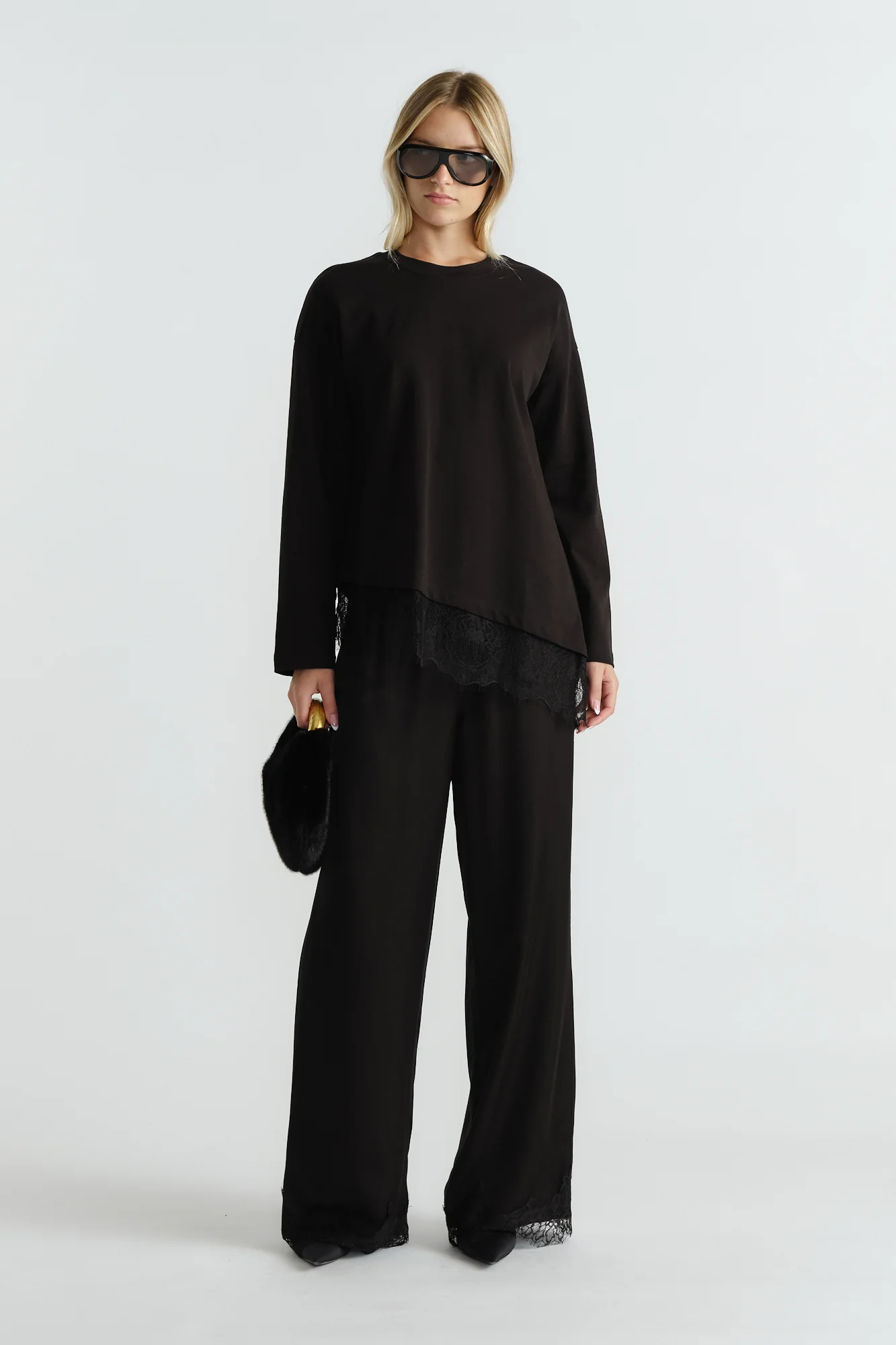 Sofia Lace Trim Long Sleeve
