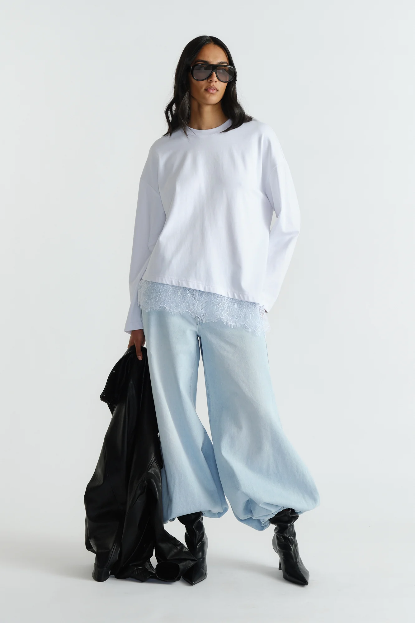 Sofia Lace Trim Long Sleeve