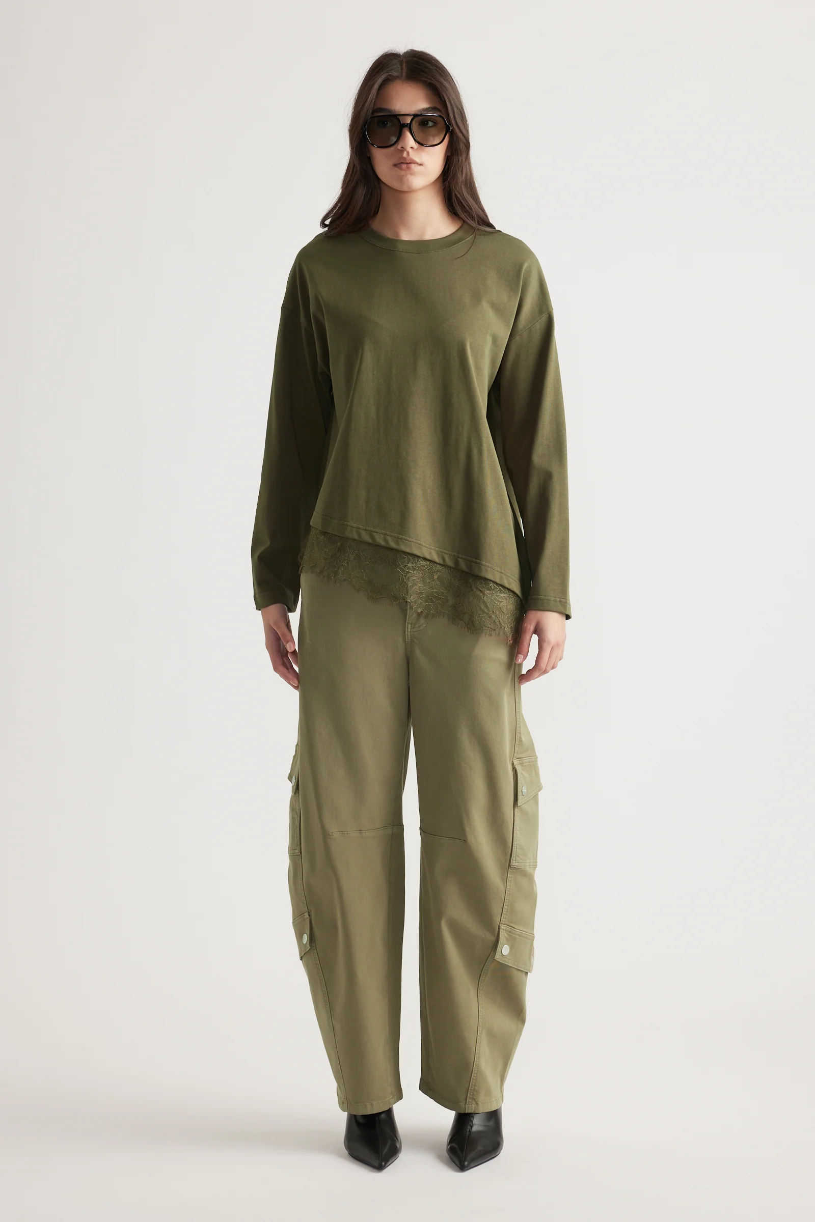 Sofia Lace Trim Long Sleeve