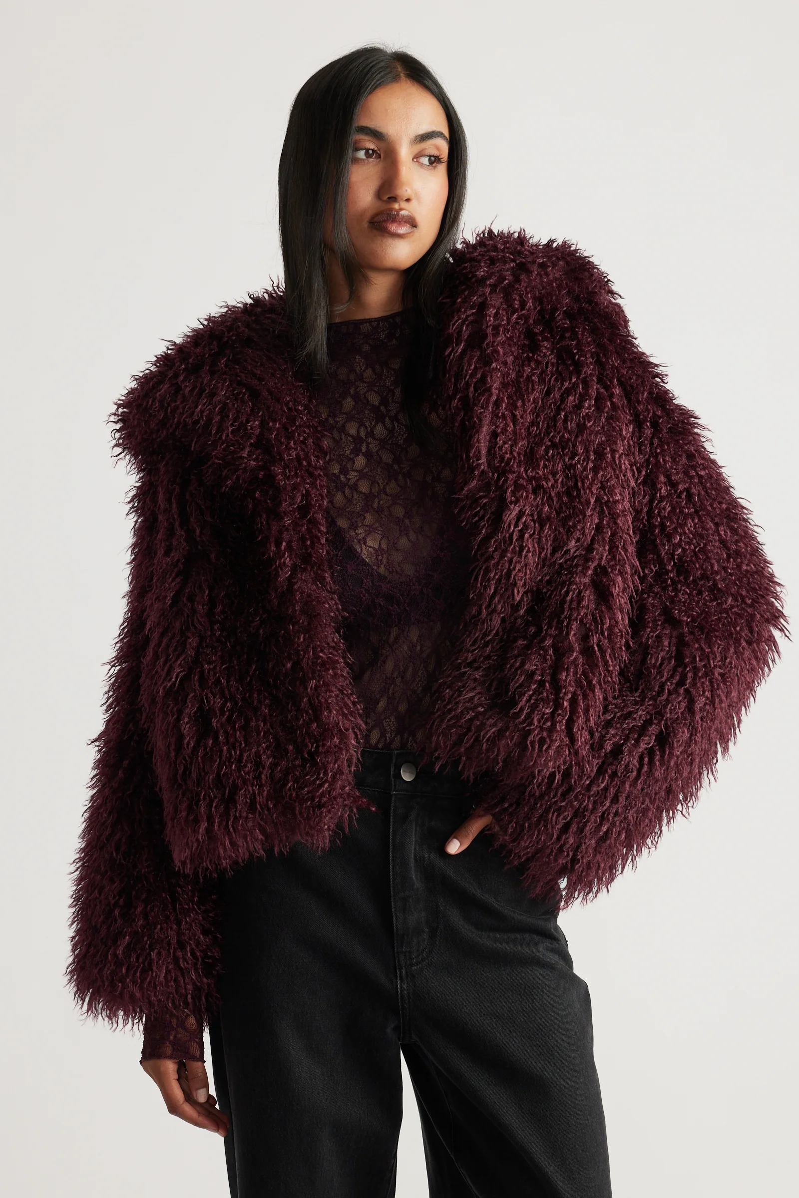 Sophia Faux Fur Jacket - Image 2
