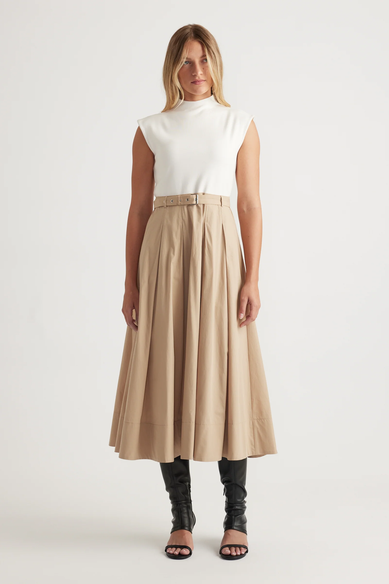 Stefanie Spliced Midi Dress