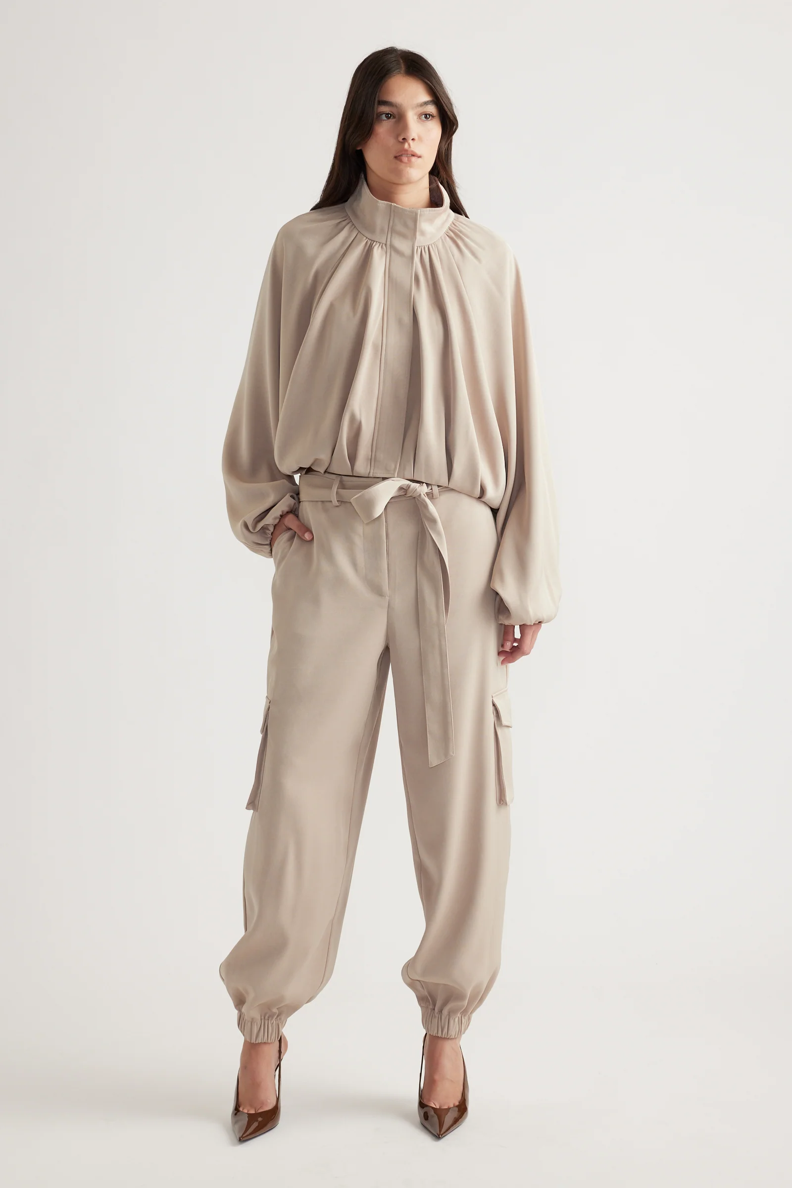 Stella Satin Cargo Pants