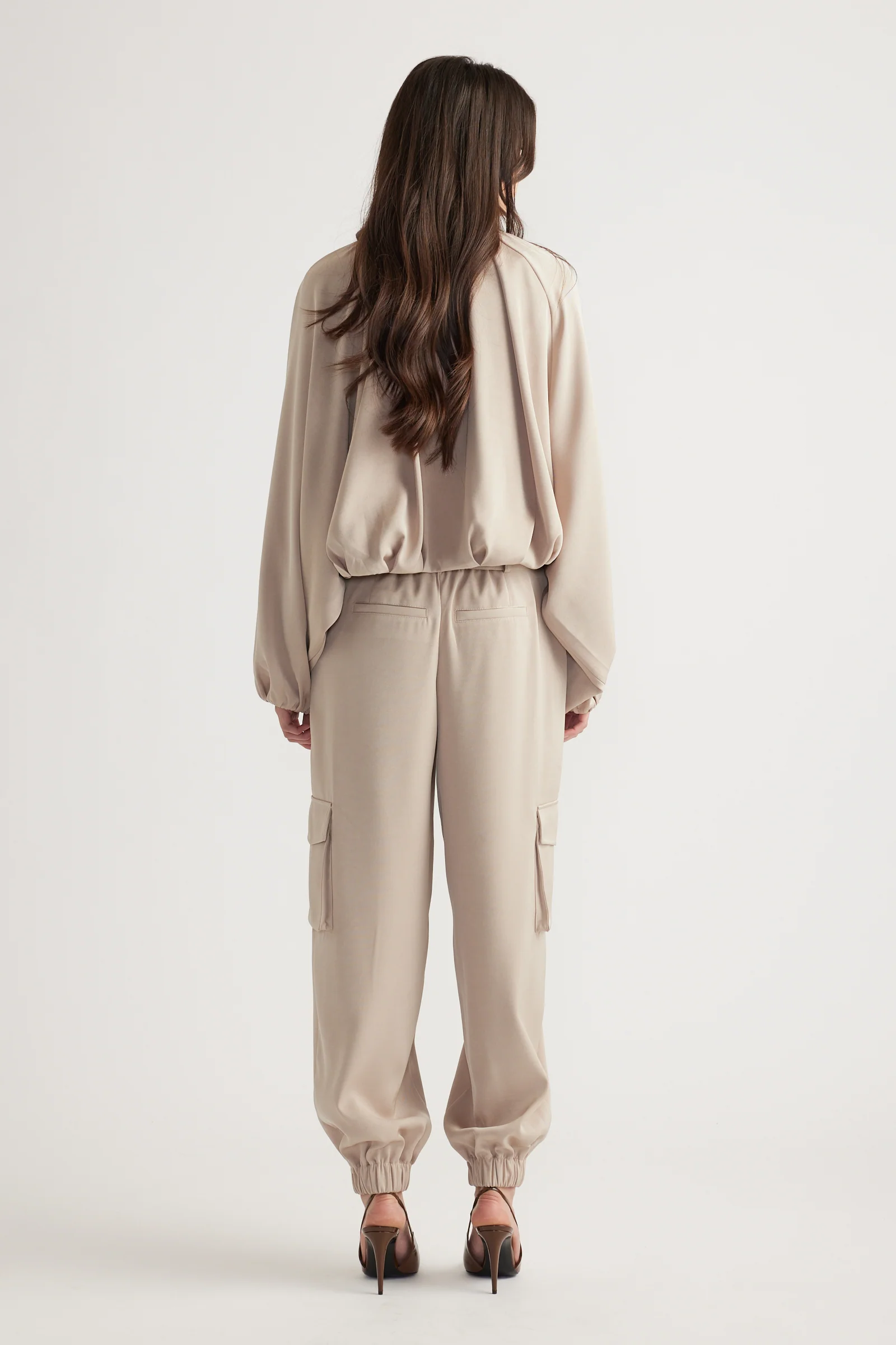 Stella Satin Cargo Pants - Image 3