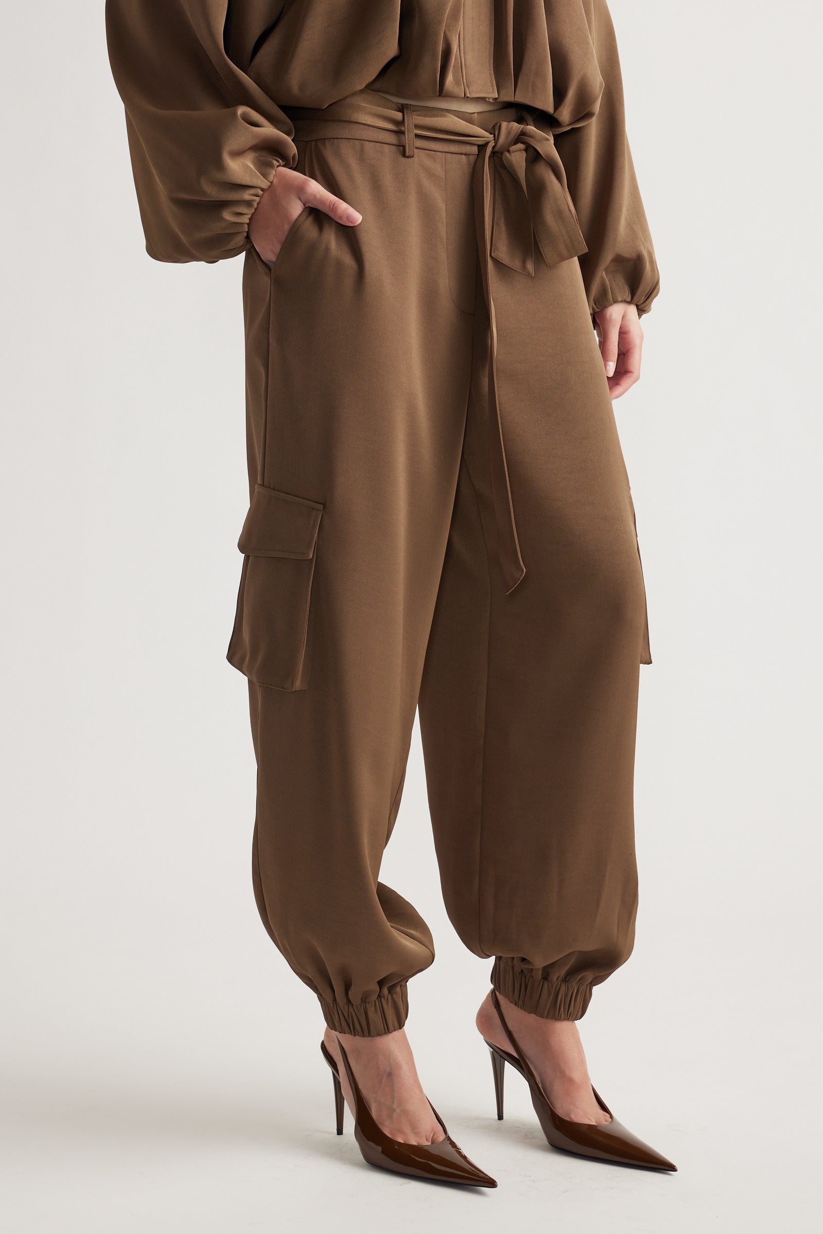 Stella Satin Cargo Pants - Image 2