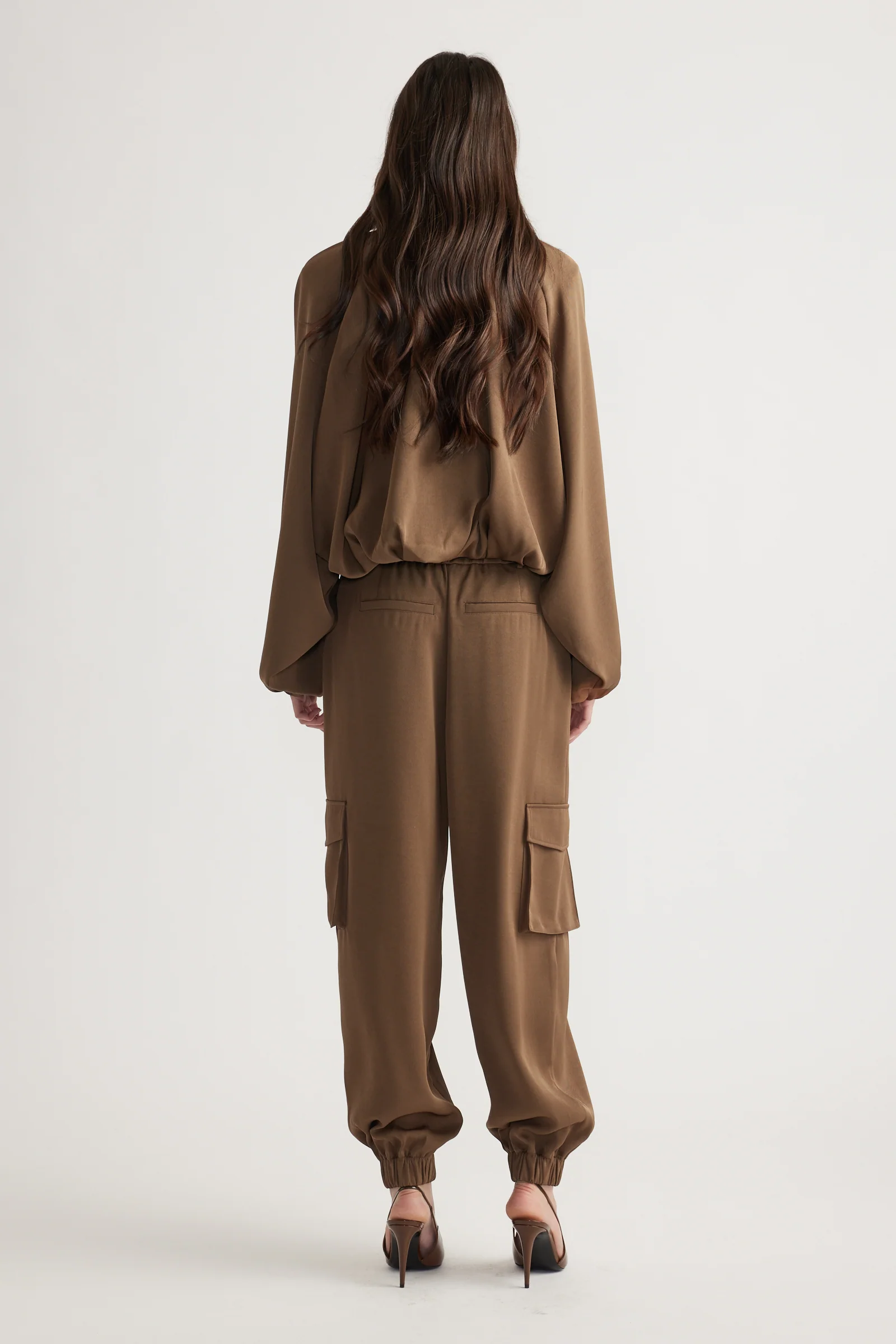 Stella Satin Cargo Pants - Image 3
