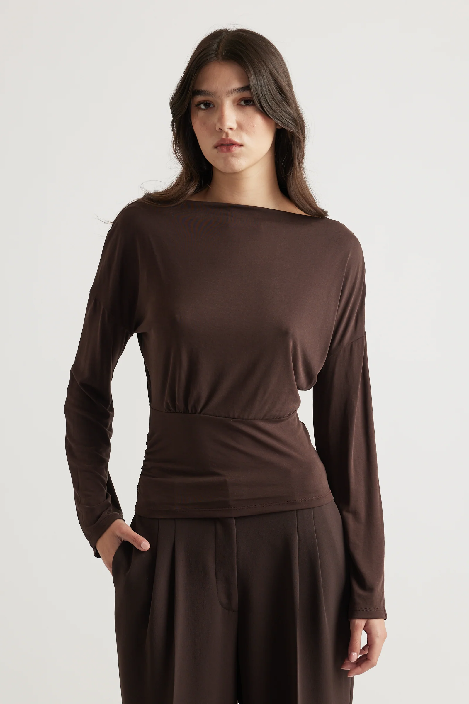 Tahlia Cinched Long Sleeve Top - Image 2