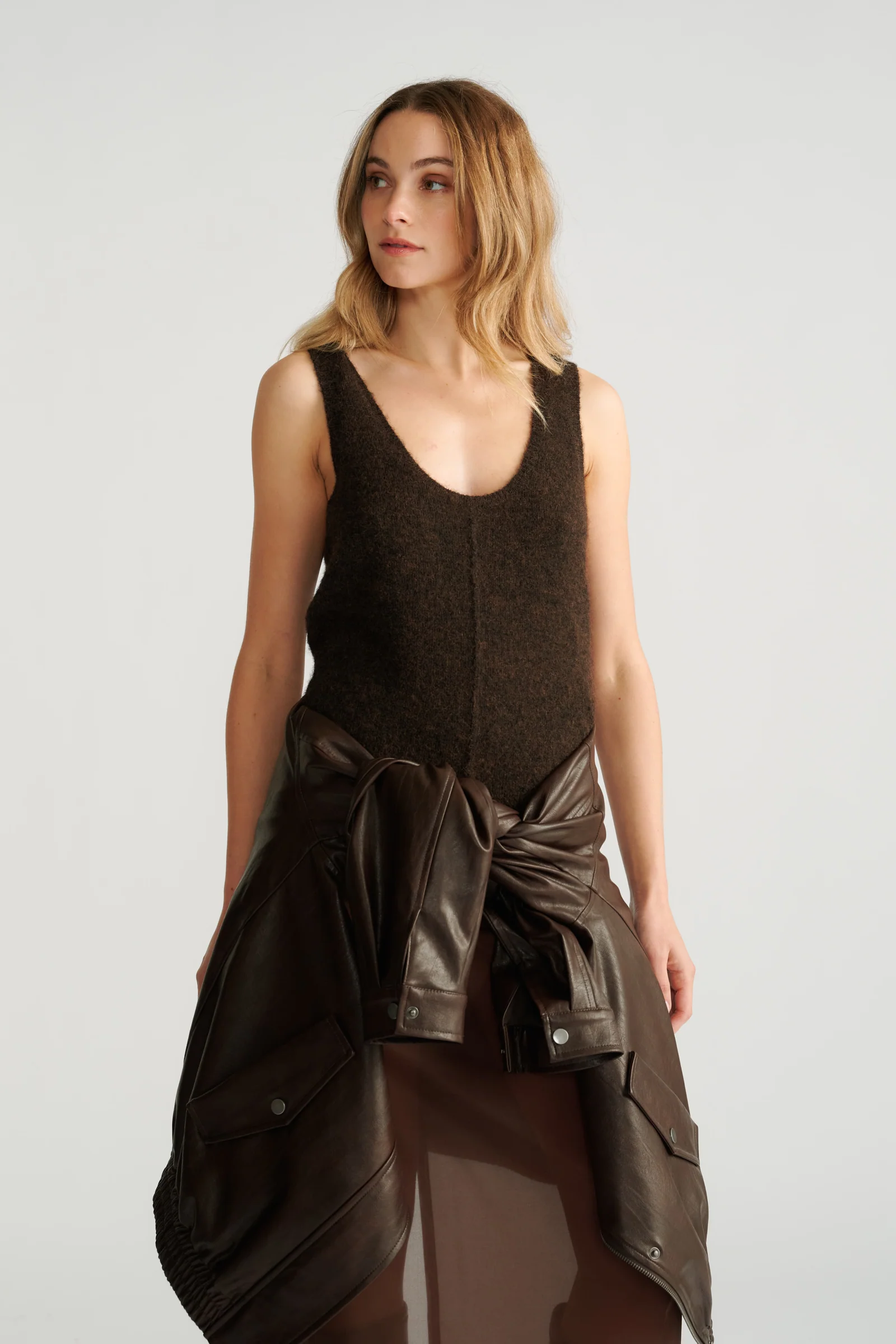Tyla Fluffy Knit Tank - Image 2