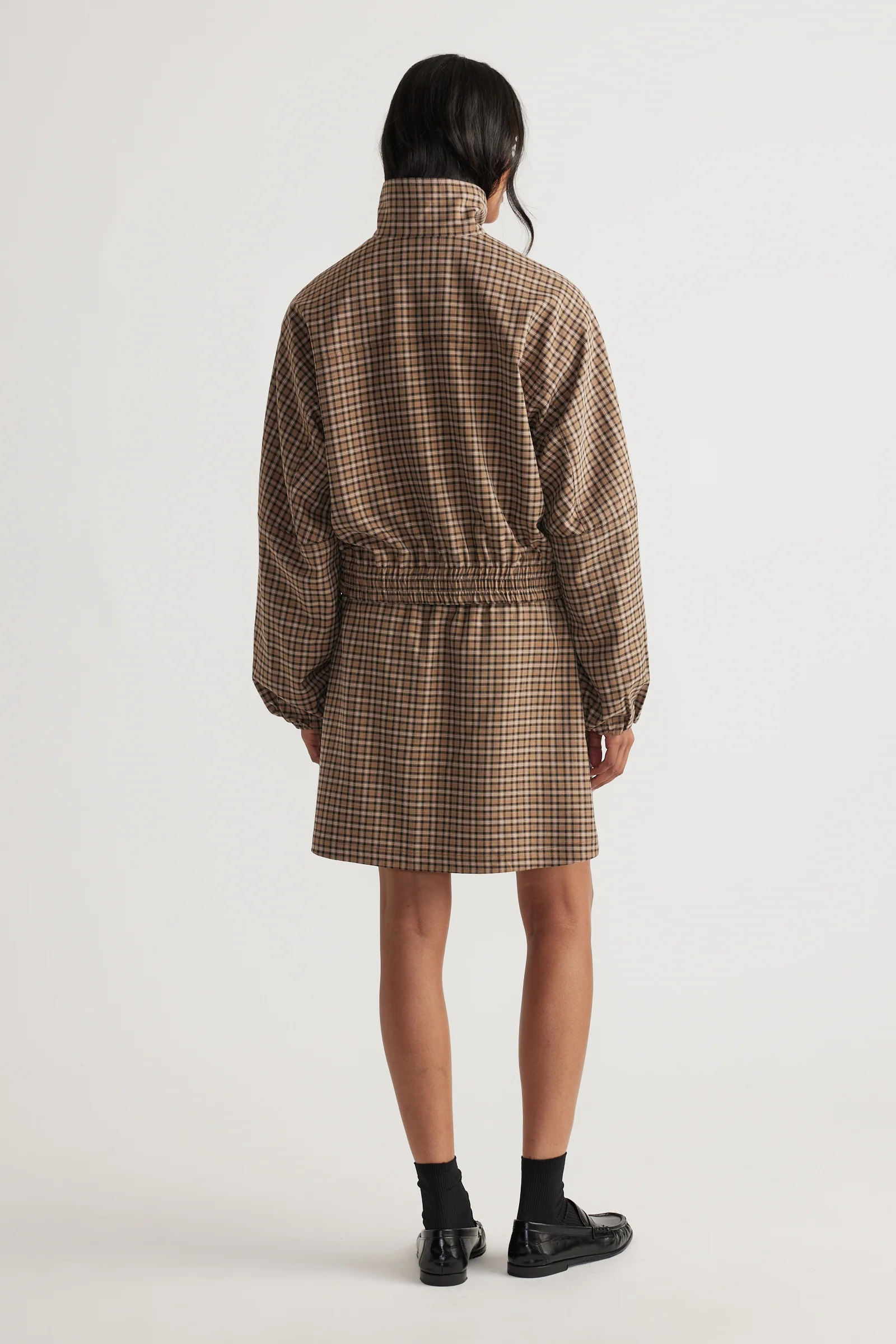 Violet Check Mini Skirt - Image 3